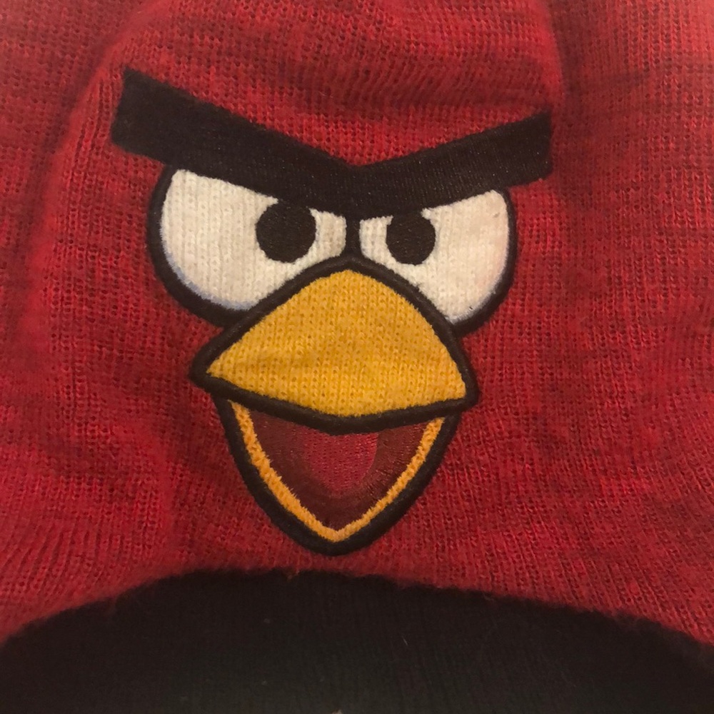 Boys reversible Angry Birds hat.